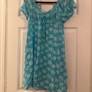 Floral mini dress blue